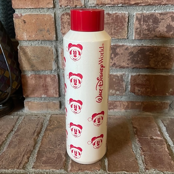 NWT 2022 Starbucks Walt Disney World White Glitter Mickey Mouse Santa Tumbler - Picture 1 of 5